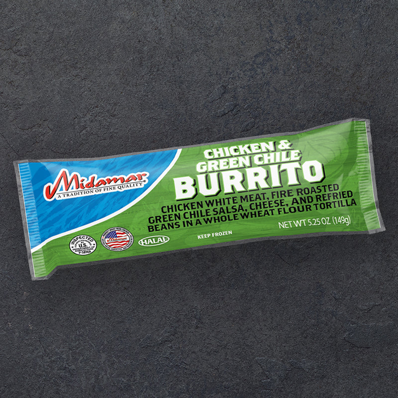 Halal Chicken & Green Chile Burritos
