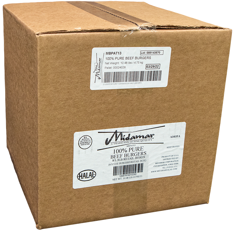 Halal 100% Pure Beef Burger 3.5oz