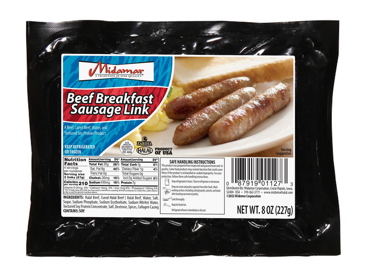 Halal Beef Breakfast Link