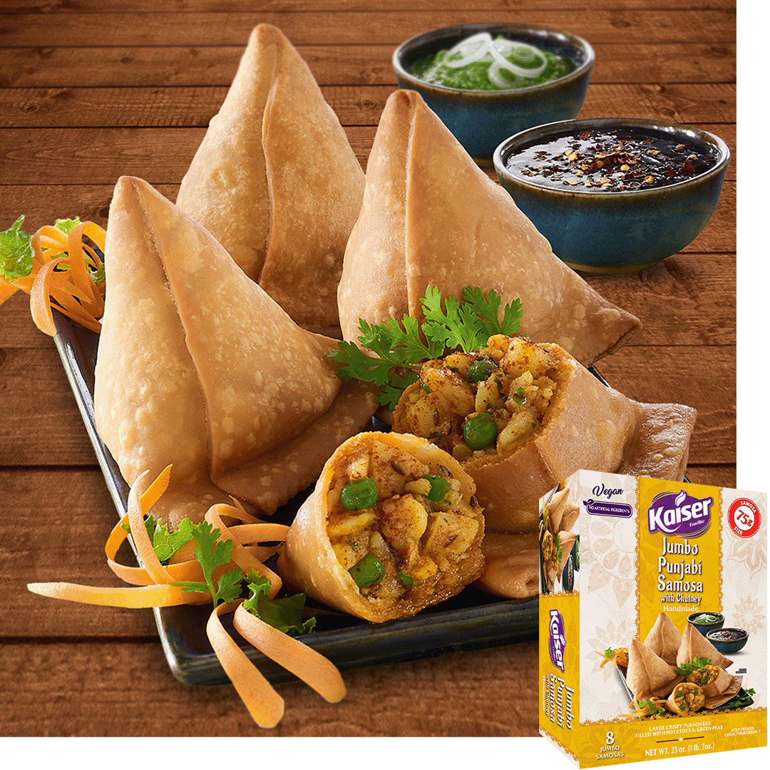 Kaiser Jumbo Punjabi Samosa with Chutney (Handmade)