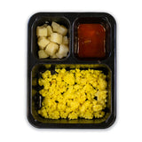 Halal Scrambled Eggs With Spanish Sauce & Potatoes Meal