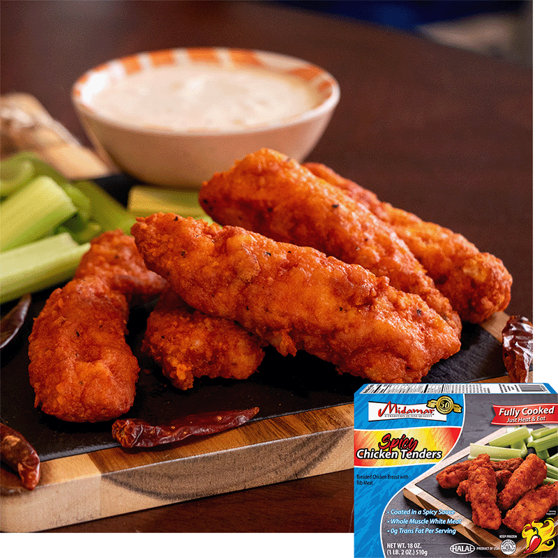 Halal Fully Cooked Spicy Chicken Tenders