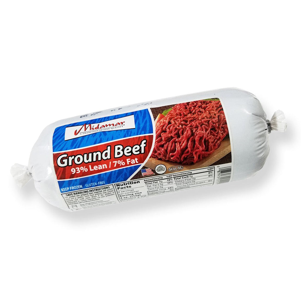 Midamar Halal 93% Ground Beef package