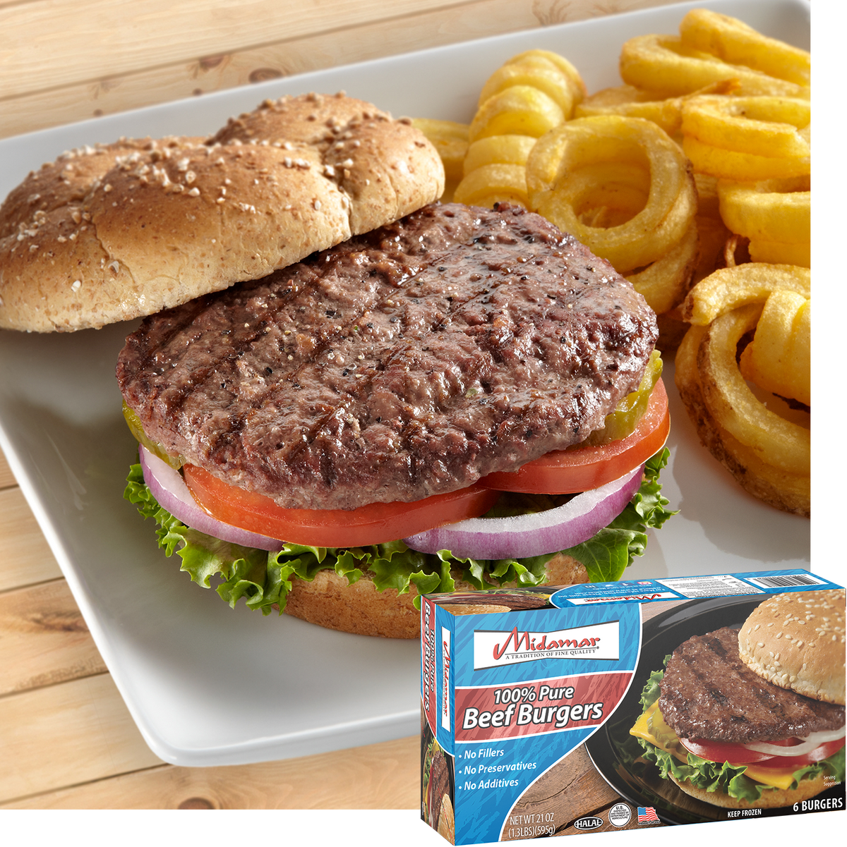 Halal 100% Pure Beef Burger 3.5oz