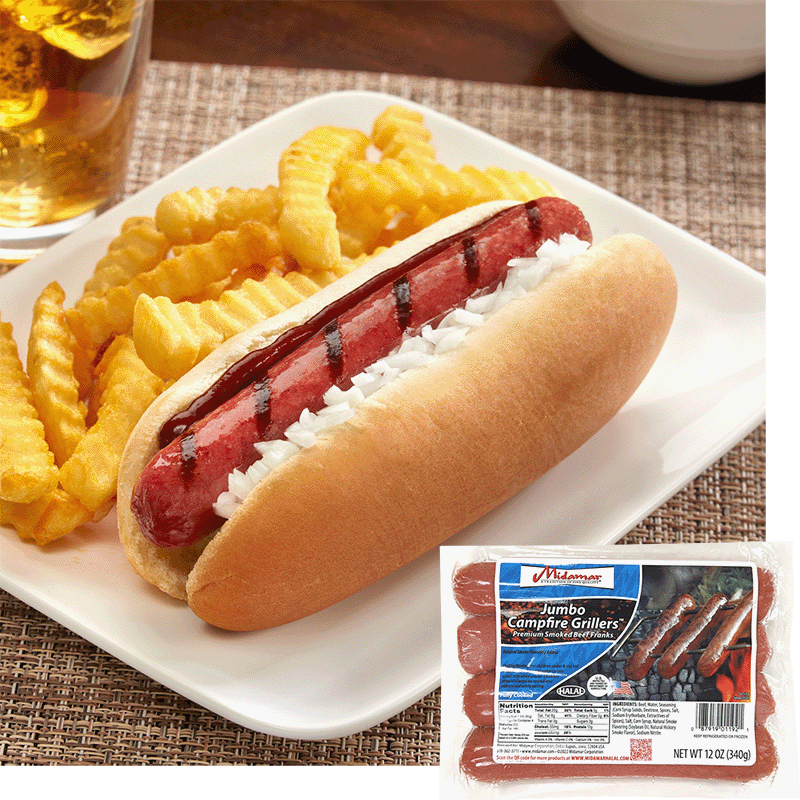 Halal Jumbo Smoked Beef Franks