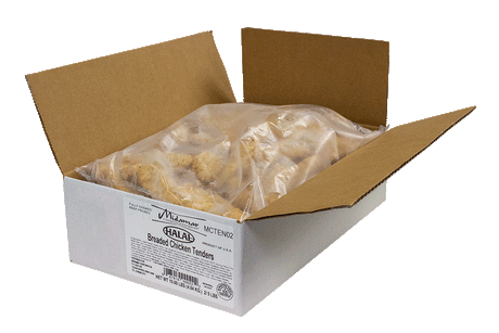 Halal Fully Cooked Breaded Chicken Tenders - 10 lb